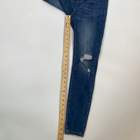 Judy Blue Pull-on Jeans Skinny Size 5 27 Destructed EUC - Picture 9 of 12